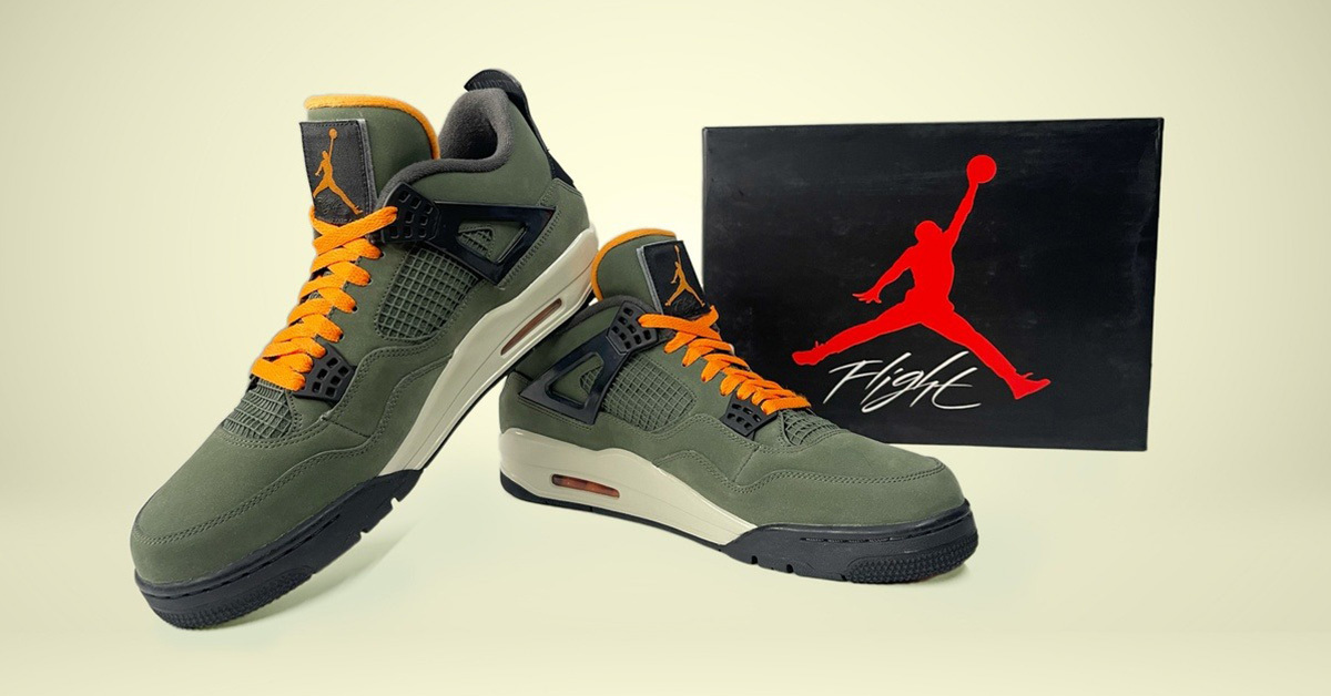 Nike Air Jordan 4 UNDFTD: Eine Legende in Grün und Orange bei Timeless